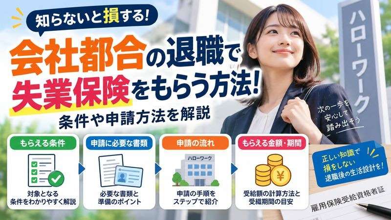会社都合の退職で失業保険をもらう方法！条件や申請方法を解説